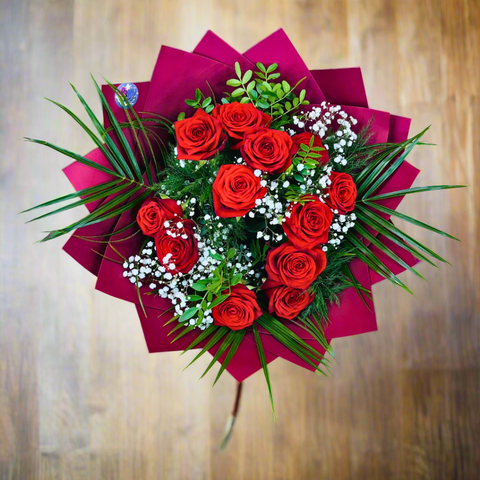 Valentine's Day Premium Ecuadorean Red 12 Roses Large