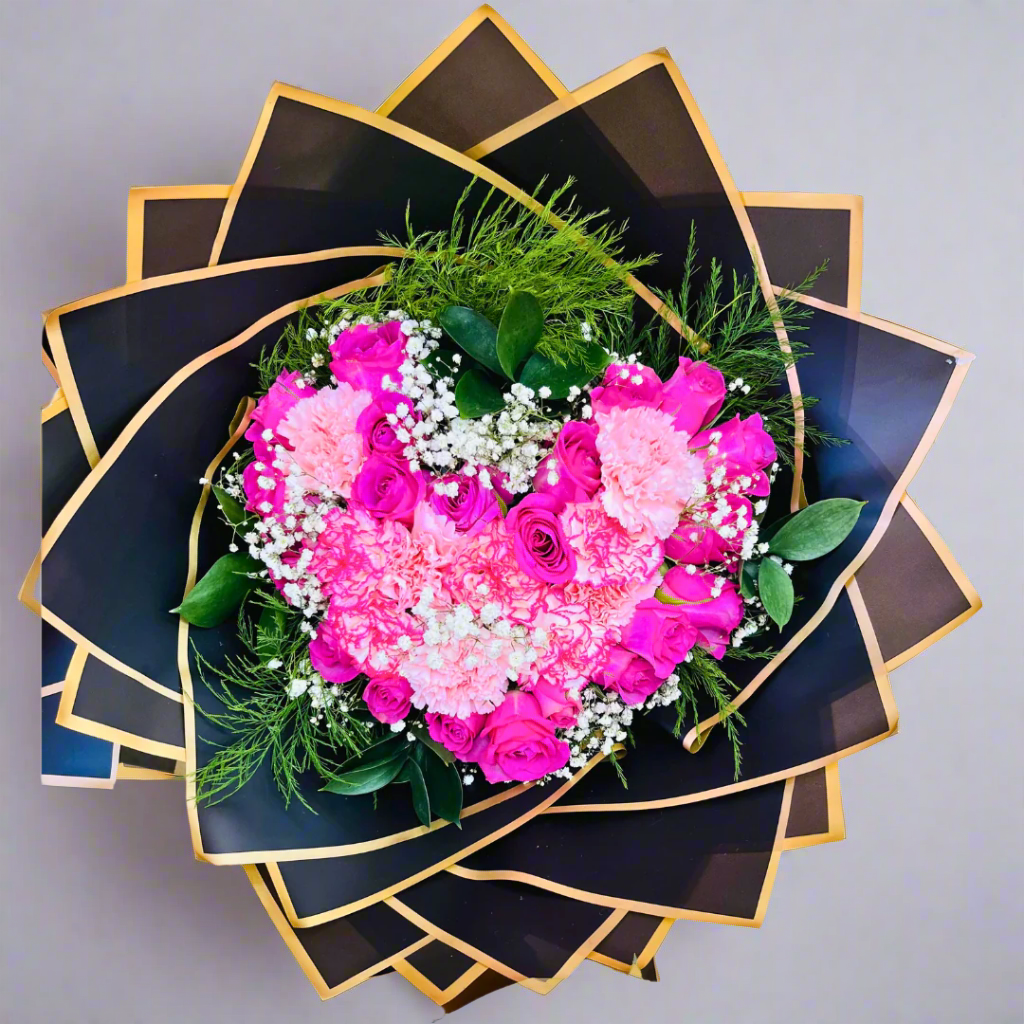Heart Shaped Flower Bouquet
