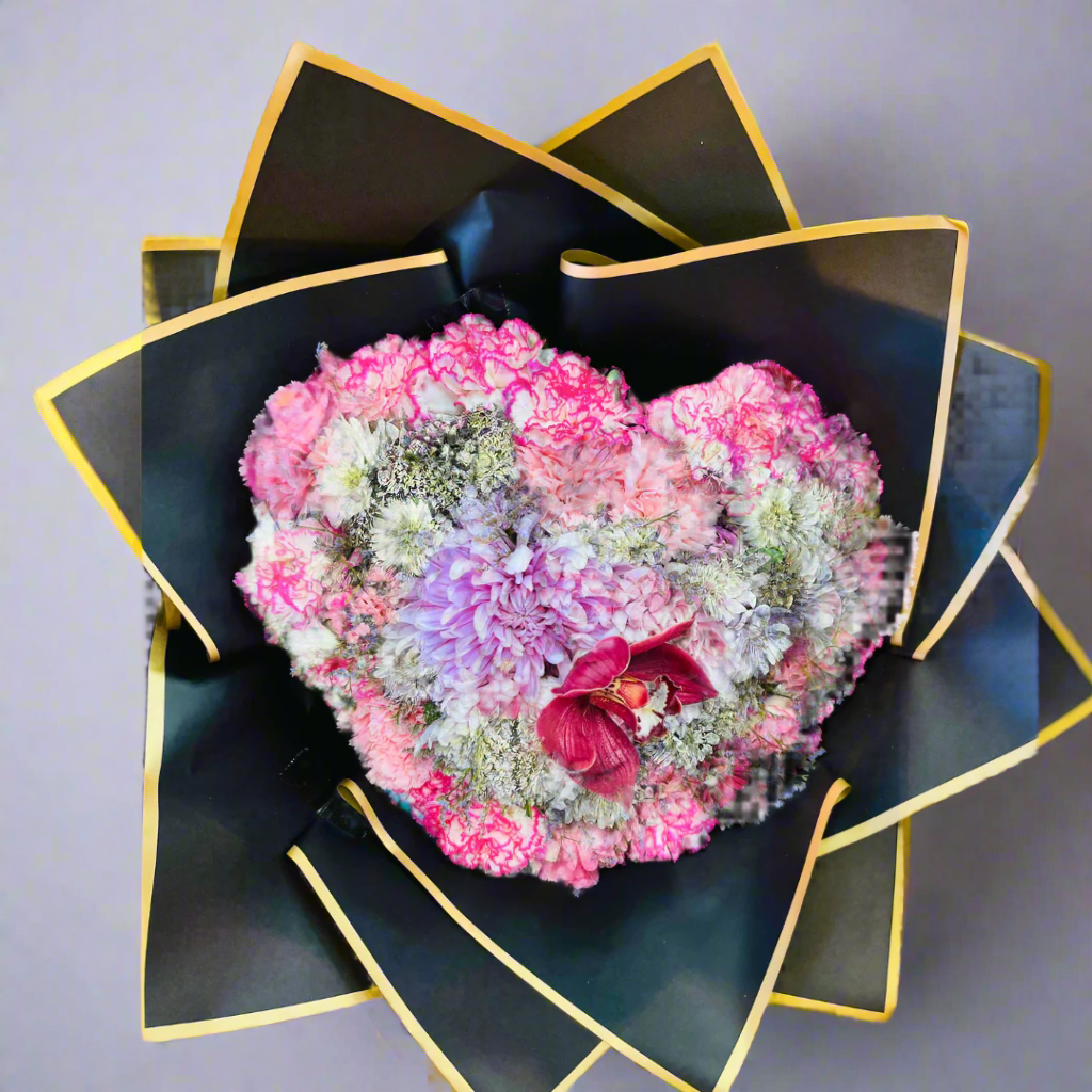 Heart Shaped Flower Bouquet